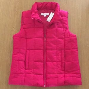 NWT Pink Puffer Vest